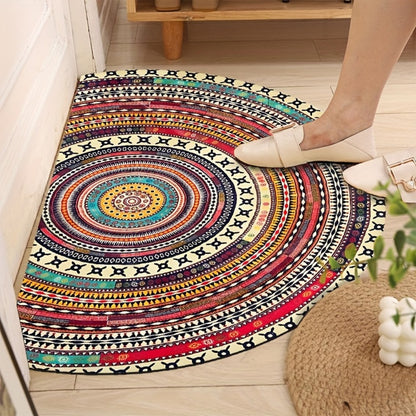 Outdoor Door Mat Heavy Duty Non-Slip Welcome Mat for Front Door Entrance Patio Porch, Durable Low-Profile Rug, Multiple Colors & Sizes, Light Blue Brown Dark Blue Gray Rainbow
