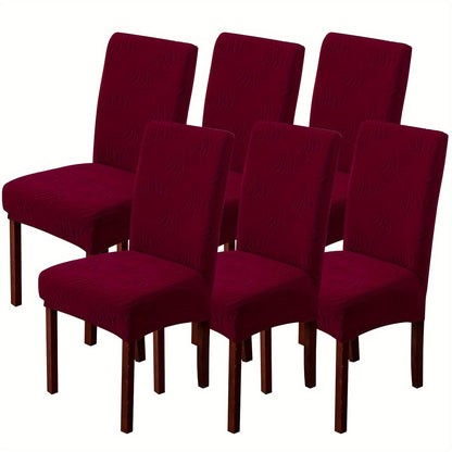 Dining Chair Covers Stretch Jacquard Slipcovers Removable Washable Chair Protector for Kitchen Hotel Restaurant Set of 4 or 6