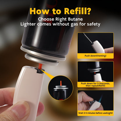 Windproof Lighter 2-Pack – Slim Portable Pocket Lighter with Mirror Finish, Refillable Butane Flame, Fashionable Gift for Men & Women, Available in 8 Colors (Red, Black, White, Silver, Pink, Blue, Yellow, Green)