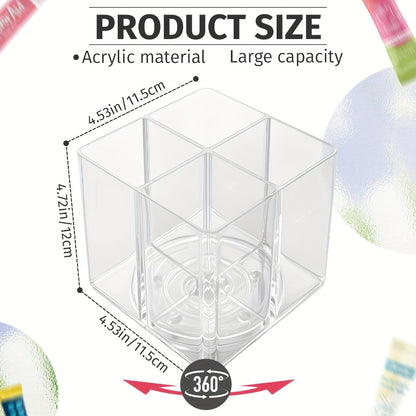 Rotating Countertop Organizer Rack for Drink Mixes, Powder Packets & Beverage Pouches - Square Lazy Susan Storage