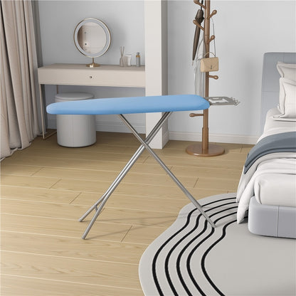 Ironing Board Full Size Adjustable Height Foldable Iron Board with 4-Leg Stand 4-Layer Thick Pad Iron Rest Safety Lock for Home Dorm Laundry Room