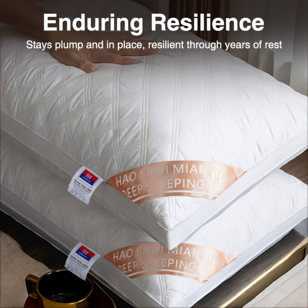 Queen Size Pillows for Side Sleepers – 800g Heavyweight Hotel Collection, Hypoallergenic Down Alternative, Ultra-Plush & Resilient, Machine Washable 20x30 Inches – Available in 1, 2 & 4 Pack (White/Gray)