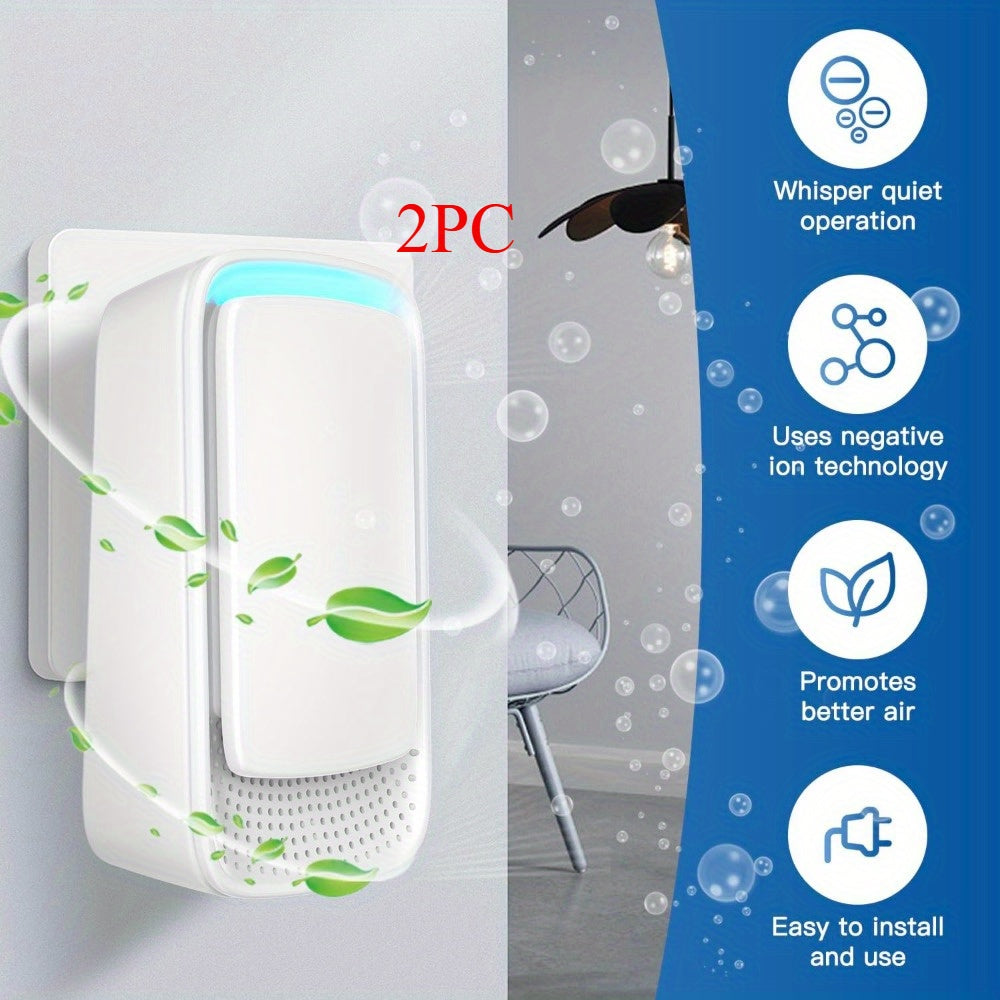 Plug-In Air Purifier Ionic – Filterless & Silent Odor Neutralizer for Home, Pets, Office & Gym, Compact 24/7 Fresh Air, Zero Maintenance, Space-Saving Design, Ideal Gift (2 or 6 Pack)