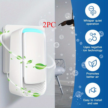 Plug-In Air Purifier Ionic – Filterless & Silent Odor Neutralizer for Home, Pets, Office & Gym, Compact 24/7 Fresh Air, Zero Maintenance, Space-Saving Design, Ideal Gift (2 or 6 Pack)