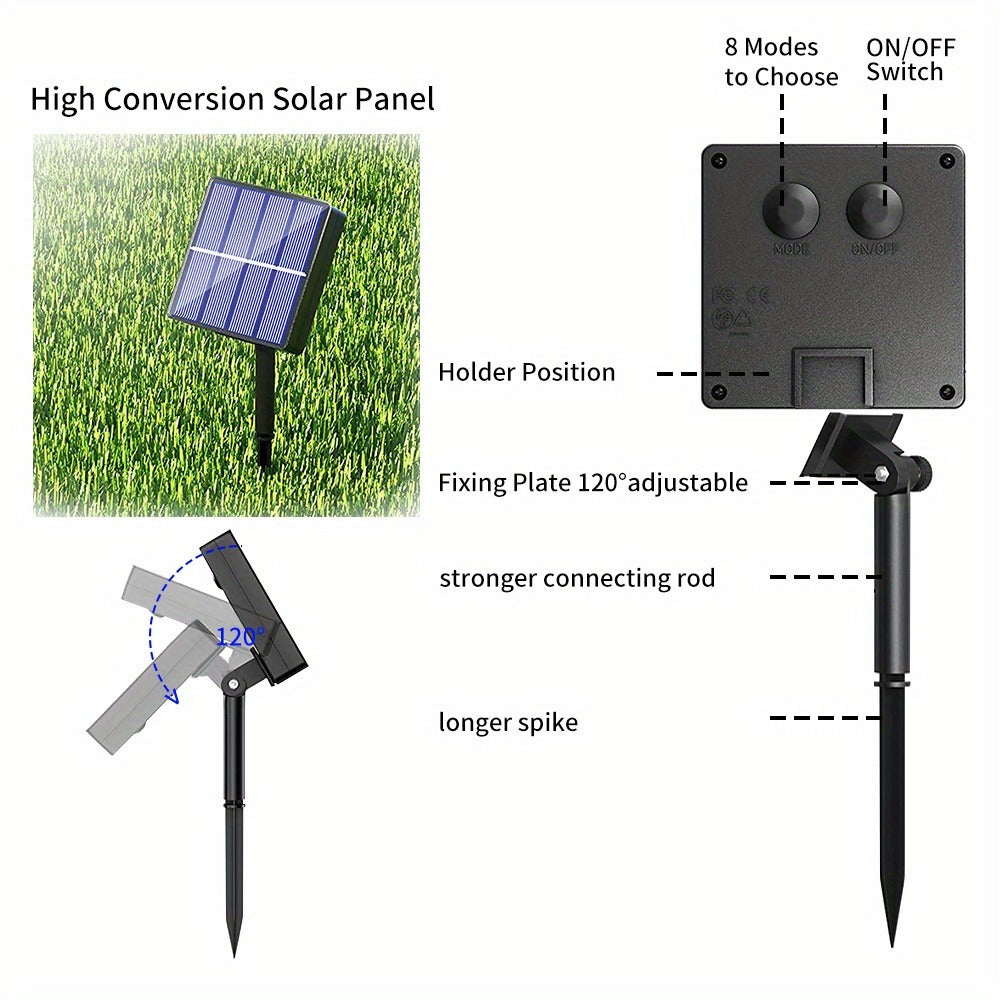 Solar Rope Lights Outdoor 33FT 100LED RGB – 8 Modes IP65 Waterproof String Lights for Garden, Patio, Party & Holiday Decor