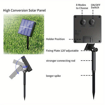 Solar Rope Lights Outdoor 33FT 100LED RGB – 8 Modes IP65 Waterproof String Lights for Garden, Patio, Party & Holiday Decor