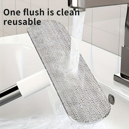 Window Cleaning Brush with Telescopic Handle and Holder - Magic Multi-Surface Door & Window Cleaner Tool, Pet Hair Remover, Household Cleaning Supplies for Home, Car, Glass, Screen & Blinds