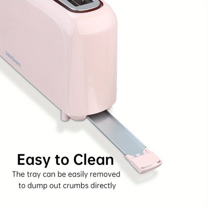 Slim Toaster 2-Slice – SEEDEEM 6-Setting Shade Control, Cancel, Reheat & Defrost, Removable Crumb Tray, 750W Compact Fits-Anywhere Design for Bread, Waffles & Bagels, 6 Colors Available
