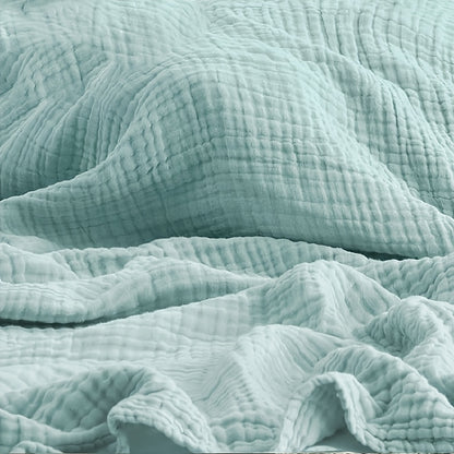 Muslin Blanket 100% Cotton 6-Layer – Breathable Soft Gauze Throw for Couch & Bed, All Season, Machine Washable, 13 Colors, 5 Sizes