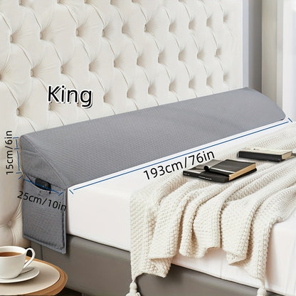 Bed Wedge Pillow Bed Gap Filler - Memory Foam Mattress Wedge Headboard Pillow for Sleeping, Backrest & Post-Surgery Support