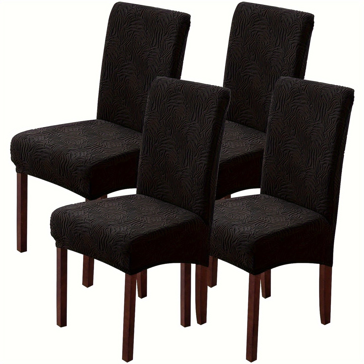 Dining Chair Covers Stretch Jacquard Slipcovers Removable Washable Chair Protector for Kitchen Hotel Restaurant Set of 4 or 6