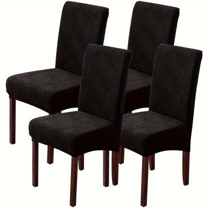 Dining Chair Covers Stretch Jacquard Slipcovers Removable Washable Chair Protector for Kitchen Hotel Restaurant Set of 4 or 6
