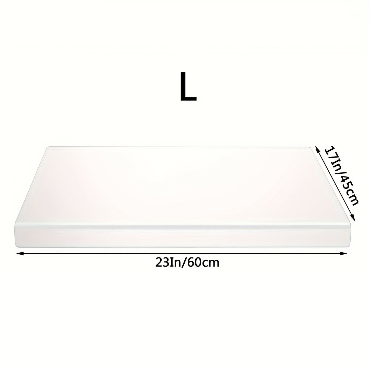 Acrylic Cutting Board Large Anti-Slip 17x23 Inch – Clear & Black Countertop Protector for Kitchen & Restaurant – Food Safe Non-Slip Chopping Board for Fruit, Meat & Meal Prep