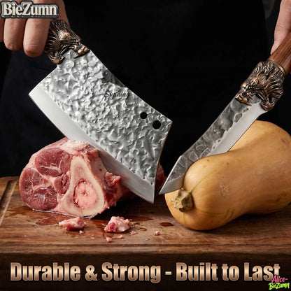 Kitchen Knife Set 7-Piece Stainless Steel Professional Chef Knives with Boning Slicing Carving Peeler Butcher Knife & Scissors, Ultra-Sharp for Meat Fish Fruits Home & Pro Use