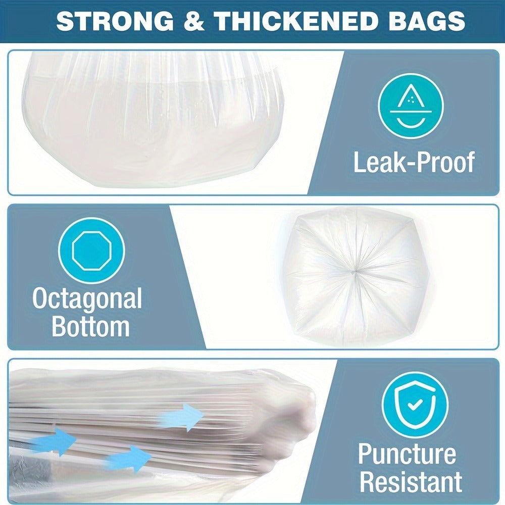 13 Gallon Trash Bags 260 Count Heavy Duty Drawstring Kitchen Garbage Bags – Leak-Proof, Odor-Resistant, Expandable, 2 Rolls for Kitchen, Bedroom, Bathroom & Outdoor Use