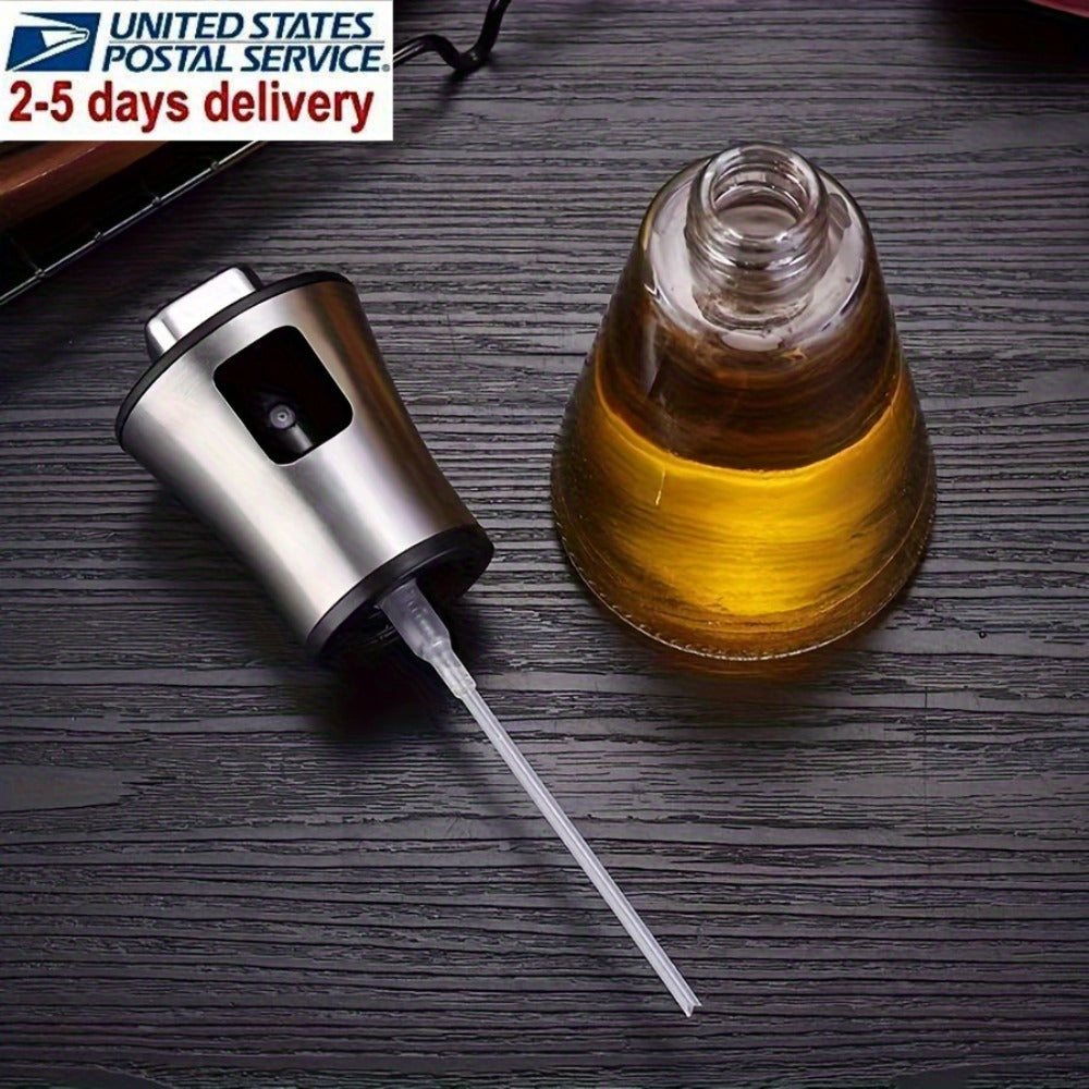 Oil Sprayer for Cooking Stainless Steel – Pressurized Glass Olive Oil Spray Bottle for Kitchen BBQ Grilling Baking Air Fryer