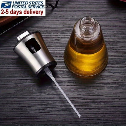 Oil Sprayer for Cooking Stainless Steel – Pressurized Glass Olive Oil Spray Bottle for Kitchen BBQ Grilling Baking Air Fryer