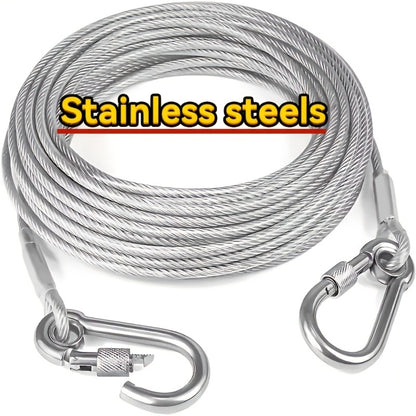 Retractable Clothesline Stainless Steel - Portable Indoor Outdoor Laundry Line for Apartment, Dorm & Camping, Anti-Rust Durable Clothes Drying Rope, Space Saving Laundry Solution | 9M & 15M Options
