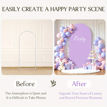 Arch Cover 6ft Stretchable Fabric Party Decoration | Wedding Ceremony Backdrop Cover Wrinkle-Free Zipper Fit for Gender Reveal Bridal Shower Birthday Holiday Celebration 8 Colors