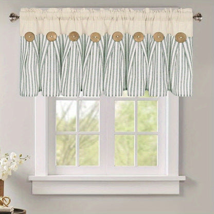 Bohemian Striped Patchwork Curtains, Semi-Sheer Rod Pocket Window Curtains for Bedroom Living Room Kitchen Cafe, Country Cottage Style, 1 or 2 Panels, Multiple Colors & Sizes