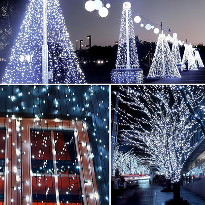 Solar LED Fairy String Lights IP65 Waterproof – 40FT or 80FT with 8 Lighting Modes for Independence Day, Christmas, Wedding, Garden & Yard – White, Warm White, Multi Color, Purple, Orange & Blue