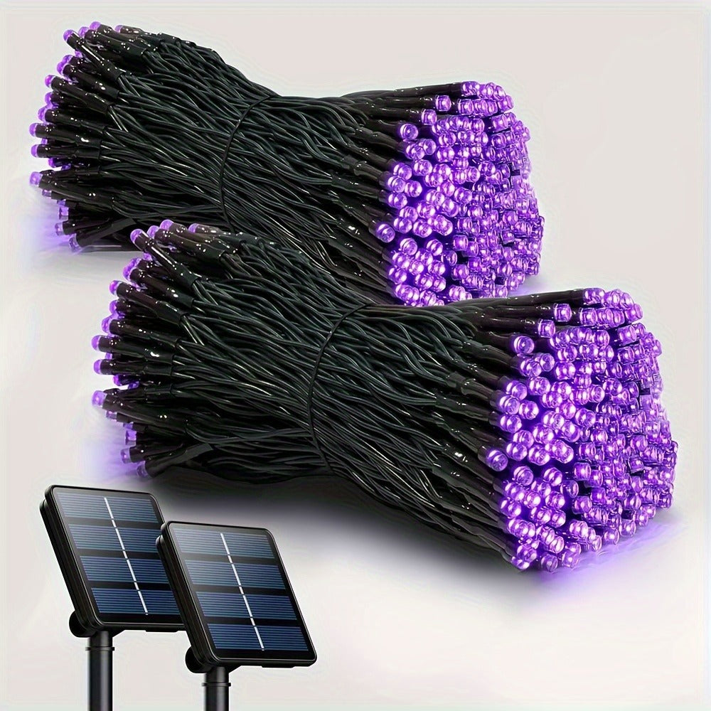 Solar LED Fairy String Lights IP65 Waterproof – 40FT or 80FT with 8 Lighting Modes for Independence Day, Christmas, Wedding, Garden & Yard – White, Warm White, Multi Color, Purple, Orange & Blue
