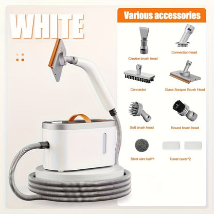 Portable Steam Cleaner 1200W, 2.3Bar High-Pressure Handheld Steam Cleaner 15-Second Heat-Up, 750ML Tank, 9-Piece Accessory Kit for Tile, Grout, Floor, Car, Kitchen & Bathroom Deep Cleaning