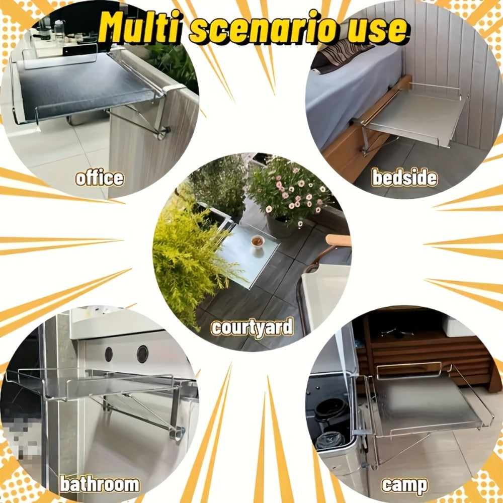 Foldable Stainless Steel Kitchen Storage Rack – Cabinet Door Organizer & Countertop Shelf for Kitchen, Bathroom & Pantry | Space-Saving Multi-Use Hanging Rack