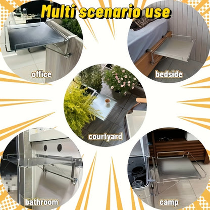 Foldable Stainless Steel Kitchen Storage Rack – Cabinet Door Organizer & Countertop Shelf for Kitchen, Bathroom & Pantry | Space-Saving Multi-Use Hanging Rack