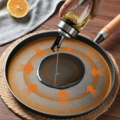 Cast Iron Skillet Non-stick Flat Pan 8.27/9.45/10.63 Inch for Pancakes Eggs & Crepes – Induction Gas Campfire Compatible Breakfast Griddle Pan for Indoor Outdoor Cooking