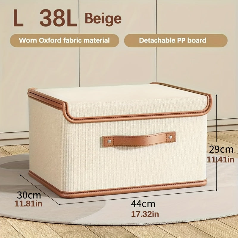 Foldable Storage Bins with Lids 2-Pack, Large Collapsible Clothes Organizer with Flip-Top Closure — Under Bed Storage for Bedroom, Closet, Dorm, Home & Travel | Multiple Sizes