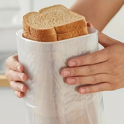 Leak Proof Plastic Food Storage Container with Flip Top Lid – Airtight Sealing Box for Bread, Toast, Fruits & Vegetables, Rectangle Kitchen Organizer