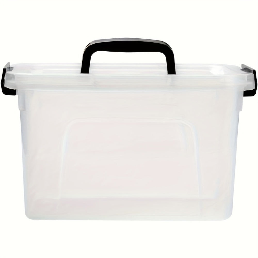6-Pack Clear Storage Boxes with Latches & Lids – 6 Quart Stackable Plastic Organizer Containers for Home, Bedroom, Bathroom & Kitchen