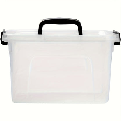 6-Pack Clear Storage Boxes with Latches & Lids – 6 Quart Stackable Plastic Organizer Containers for Home, Bedroom, Bathroom & Kitchen