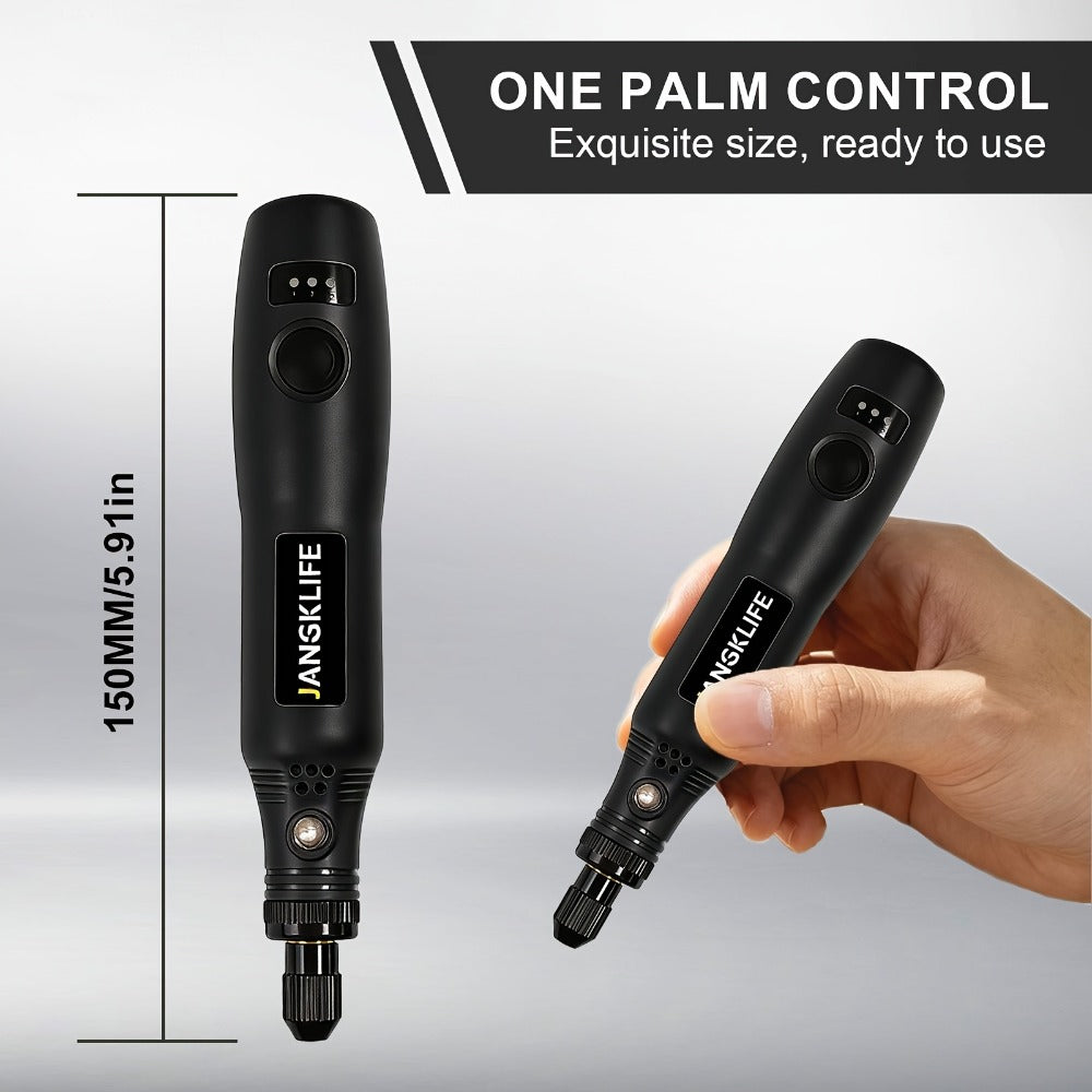 Cordless Rotary Tool Set Rechargeable Engraving Pen – Adjustable Speed Electric Wood Carving Tool for Grinding Polishing Etching Cutting DIY Craft