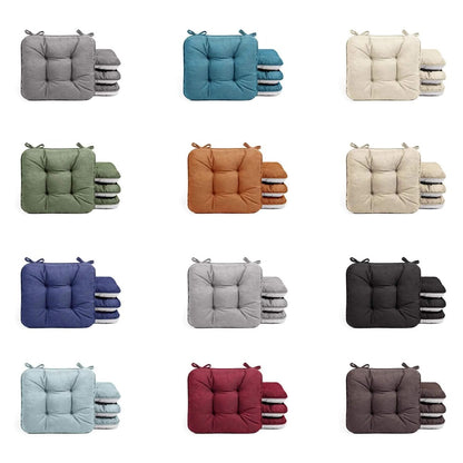Memory Foam Chair Cushions Set of 4 – Kitchen Chair Pads with Non-Slip Backing & Ties, 500GSM Thick Seat Cushions for Dining Chairs Indoor