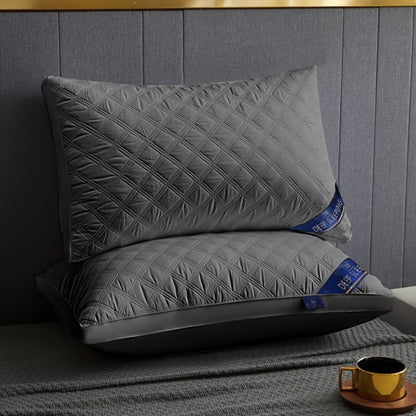 Queen Size Pillows for Side Sleepers – 800g Heavyweight Hotel Collection, Hypoallergenic Down Alternative, Ultra-Plush & Resilient, Machine Washable 20x30 Inches – Available in 1, 2 & 4 Pack (White/Gray)