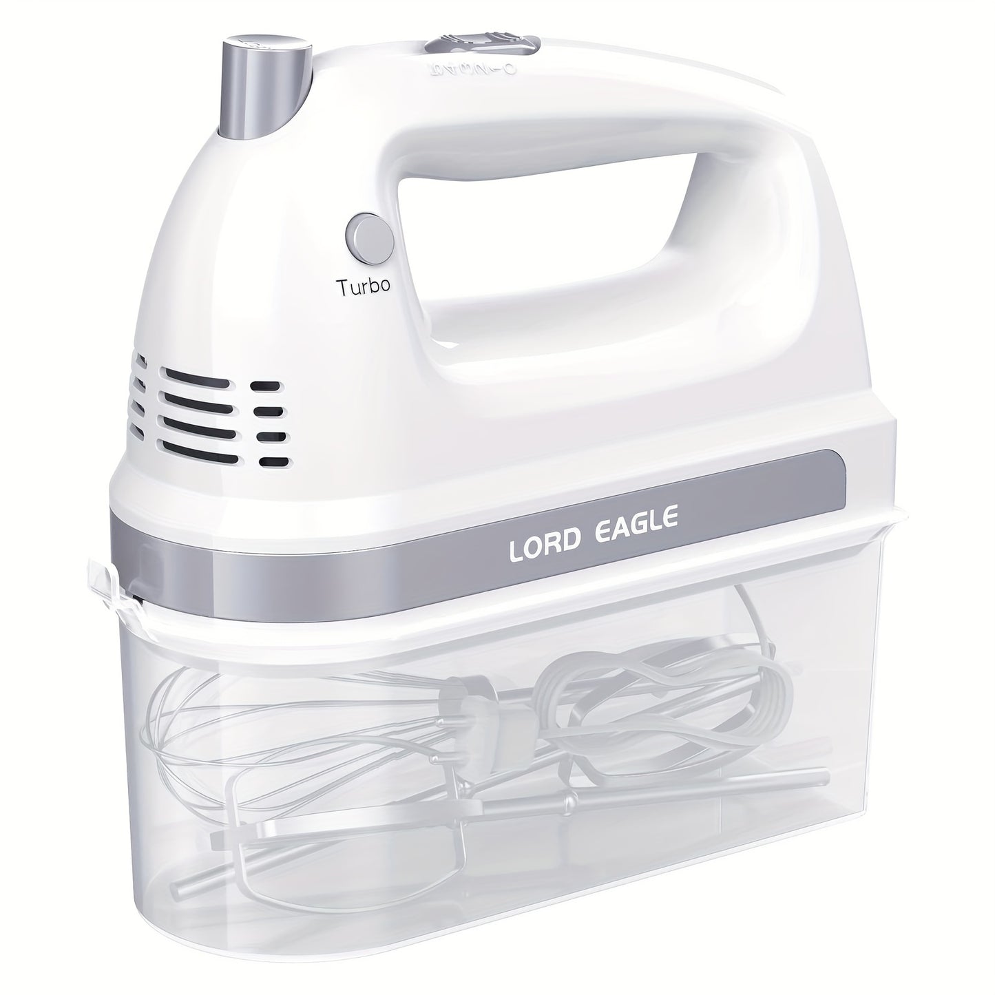 Hand Mixer Electric 300W with Stainless Steel Attachments & Storage Case - 5-Speed Control for Baking Cakes, Eggs & Whipping Cream, Compact Kitchen Handheld Mixer for Home Use