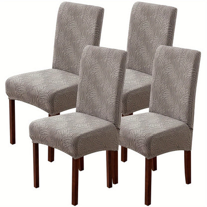 Dining Chair Covers Stretch Jacquard Slipcovers Removable Washable Chair Protector for Kitchen Hotel Restaurant Set of 4 or 6