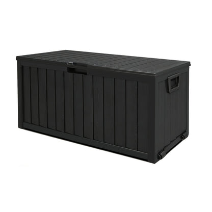 Waterproof Deck Box Outdoor Storage Cabinet 35/75 Gallon – Enhanced Version with Handles & Wheels | Large Patio Storage Box for Pool Accessories, Garden Tools & Outdoor Gear | Easy Assembly Lockable
