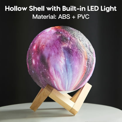 Moon Lamp Night Light 16 Colors 3D Galaxy Lamp with Wooden Stand Remote Control USB – Perfect Birthday Gift for Women Men Lovers (5.9 Inch)