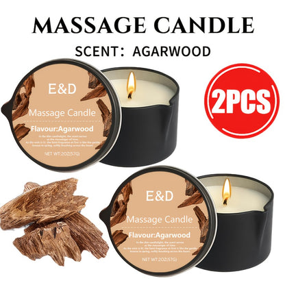 Massage Oil Candle 2-in-1 Soy Wax Scented Candle with Essential Oil Warm Moisturizing Body Lotion 20+ Scents Spa Pedicure Nail Salon Wedding Valentine Gift for Women