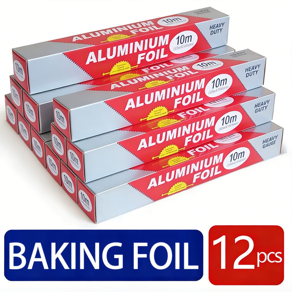 Aluminum Foil Rolls Heavy Duty – Thick Tin Foil for Baking, Grilling, BBQ & Food Wrapping, Disposable Kitchen Foil for Restaurants & Home, Perfect for Camping, Corn, Hot Dogs & Sandwiches