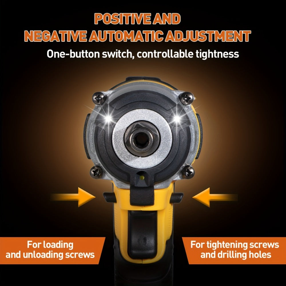 Cordless Impact Wrench 1/2 Inch Brushless – 450N.m 259Ft-lbs High Torque Impact Gun, 3300RPM Variable Speed, 12 Sockets, Fast Charger & Dual Battery Options for Auto Repair & Home Use