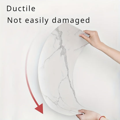 Self-Adhesive Waterproof PVC Wall Sticker 22pcs Peel and Stick Marble Boho Wallpaper 11.81x23.62in Oil Resistant for Kitchen Bathroom Living Room Bedroom Decor