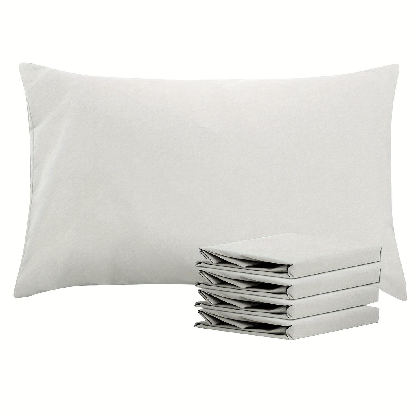 Pillowcases 4 Pack Queen 20x30 – Brushed Microfiber Soft Wrinkle-Free Fade-Resistant Envelope Closure Solid Color 32 Colors