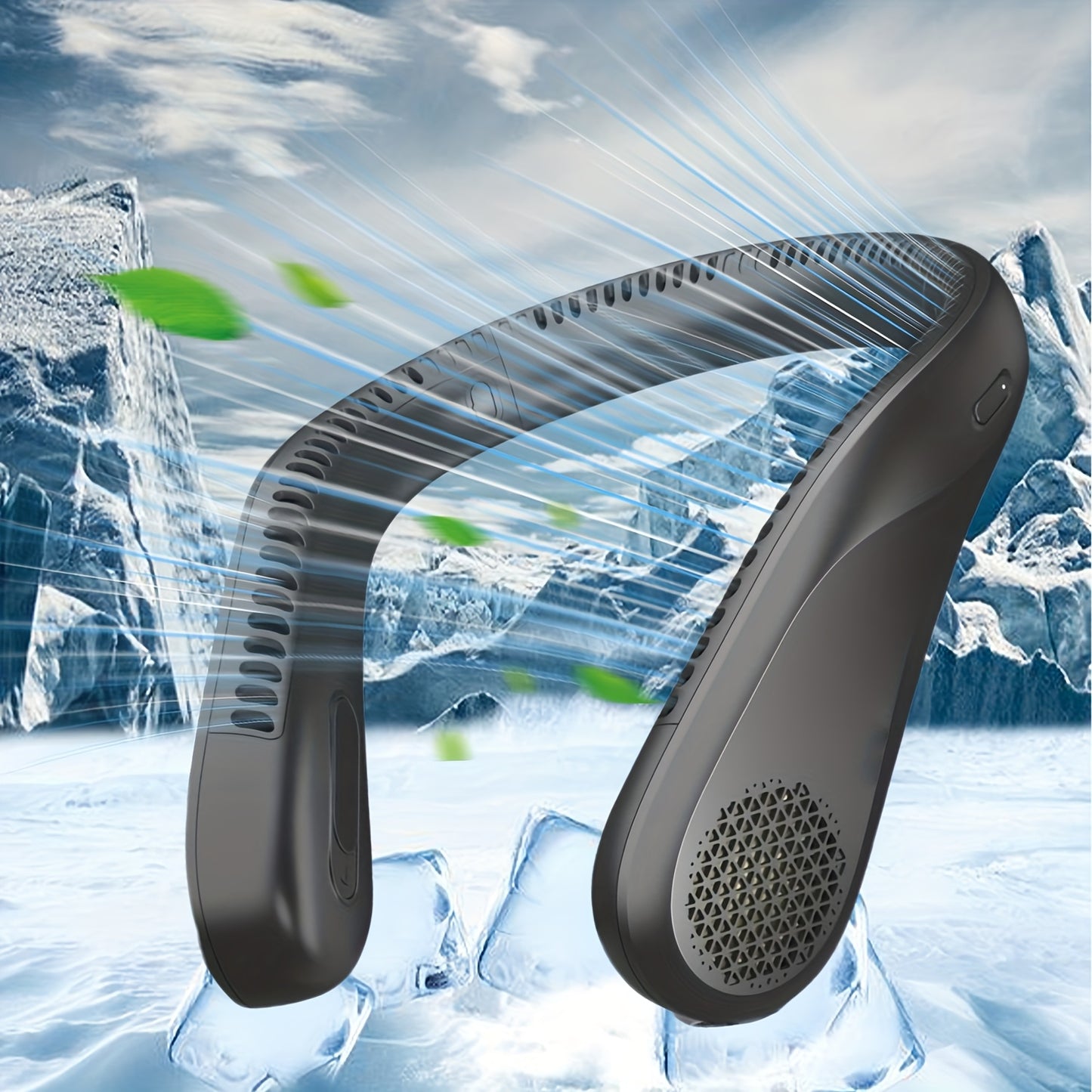 Neck Fan Portable Bladeless 360° Cooling, 16-Hour Battery Life, 4 Speed Settings, USB Rechargeable Hands-Free Wearable Personal Fan for Women and Men, Travel, Office, Outdoor, Camping and Stocking Stuffer