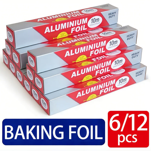 Aluminum Foil Rolls Heavy Duty – Thick Tin Foil for Baking, Grilling, BBQ & Food Wrapping, Disposable Kitchen Foil for Restaurants & Home, Perfect for Camping, Corn, Hot Dogs & Sandwiches