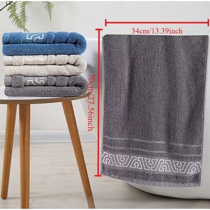 Bath Towel Set of 3 Microfiber Quick Dry 400 GSM Soft Absorbent Bathroom Towels Coastal Pattern Spa Gym Home — Luxury 3-Pack for Adults