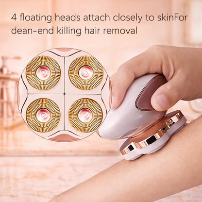 Electric Hair Remover for Women Portable Body Shaver USB Rechargeable Painless Hair Removal for Face Arms Legs Underarms Bikini Area Compact Travel Home Use Pink